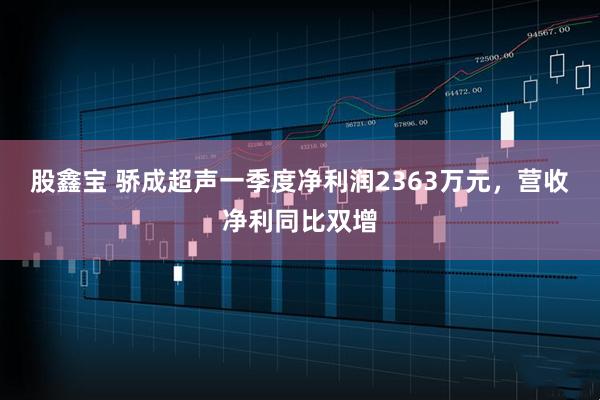 股鑫宝 骄成超声一季度净利润2363万元，营收净利同比双增