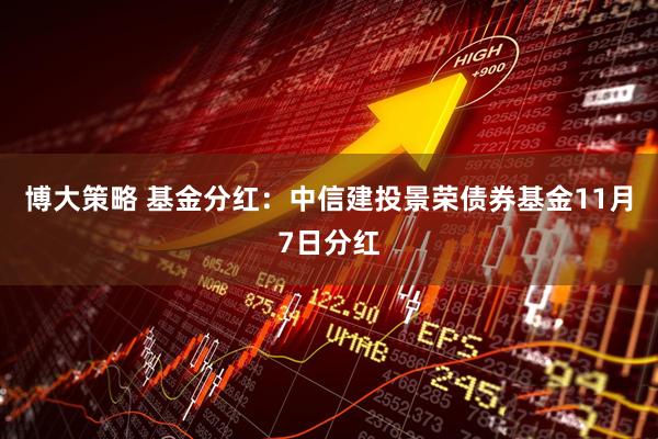 博大策略 基金分红:中信建投景荣债券基金11月7日分红